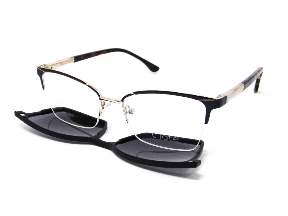 Armação Cloté Clipon Redondo — óculos disponível no Mercadão dos Óculos em Itu
